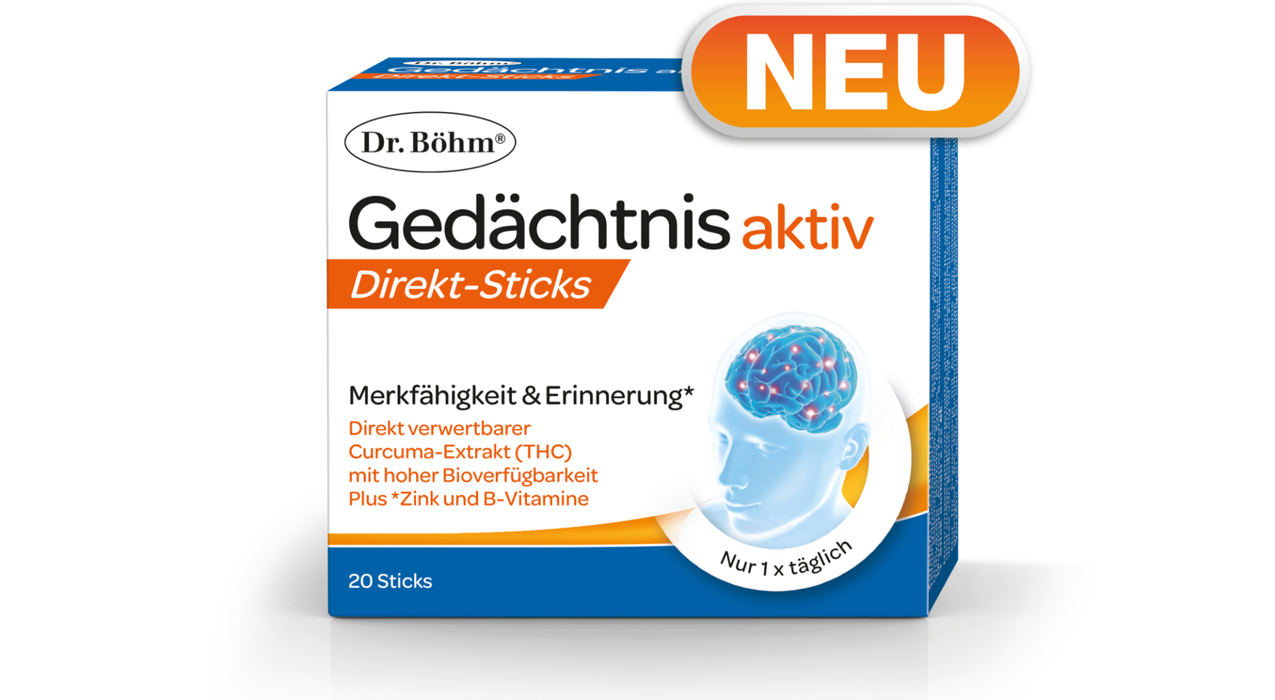 Dr. Böhm® Gedächtnis aktiv Direkt-Sticks - für Merkfähigkeit und Erinnerung – auch zum Lernen!