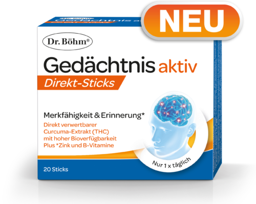 Dr. Böhm® Gedächtnis aktiv Direkt-Sticks - für Merkfähigkeit und Erinnerung – auch zum Lernen!